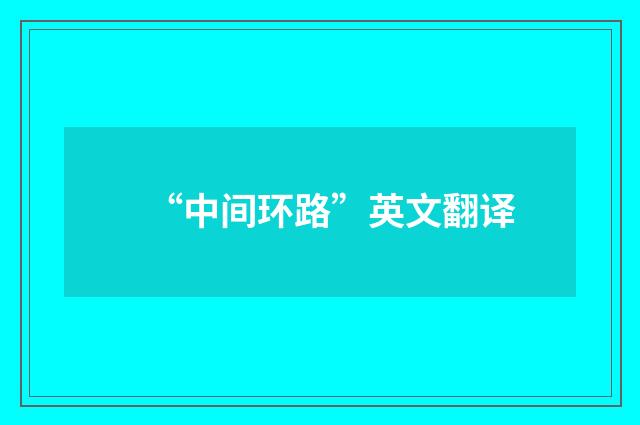 “中间环路”英文翻译