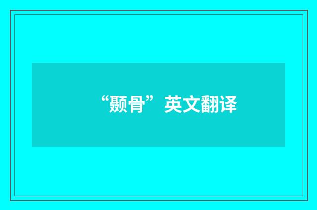 “颞骨”英文翻译