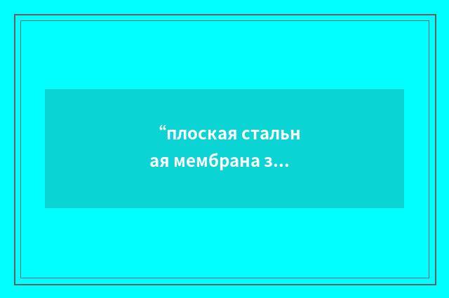 “плоская стальная мембрана заключённая в бетон”俄汉翻译