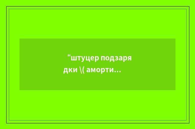 “штуцер подзарядки \( амортизаторов шасси\)”俄汉翻译