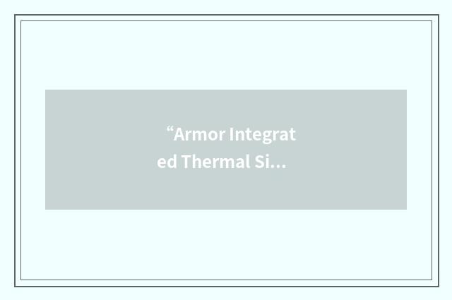 “Armor Integrated Thermal Signature Targets”缩略