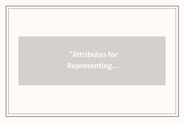 “Attributes for Representing Relationships”缩略