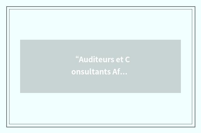 “Auditeurs et Consultants Africains”缩略