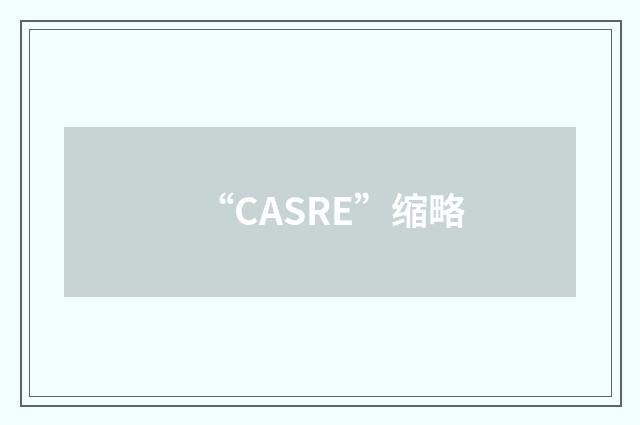 “CASRE”缩略