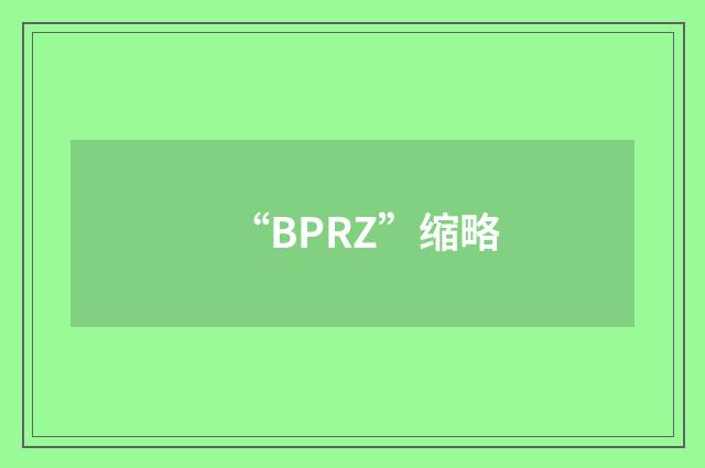 “BPRZ”缩略