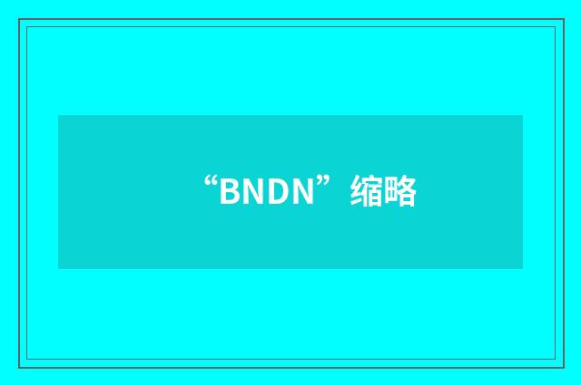 “BNDN”缩略