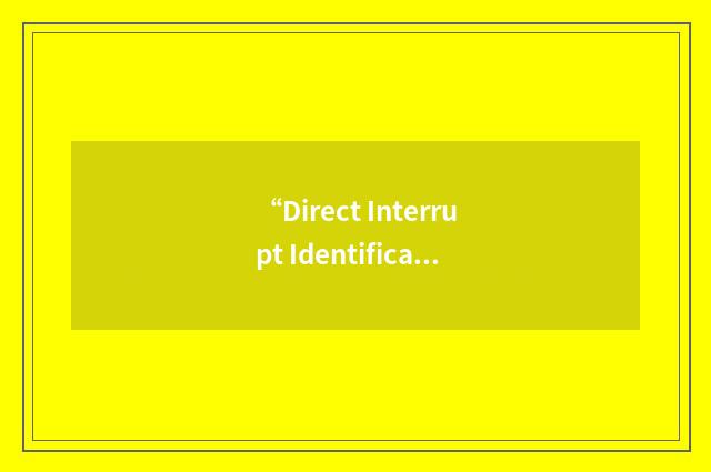 “Direct Interrupt Identification Port”缩略