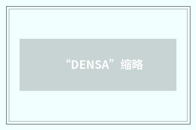 “DENSA”缩略