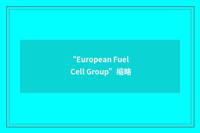 “European Fuel Cell Group”缩略
