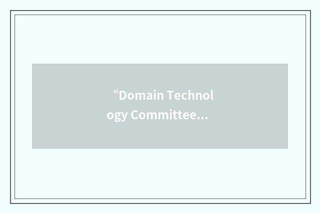 “Domain Technology Committee”缩略