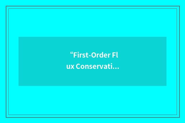 “First-Order Flux Conservative Hyperbolic System”缩略
