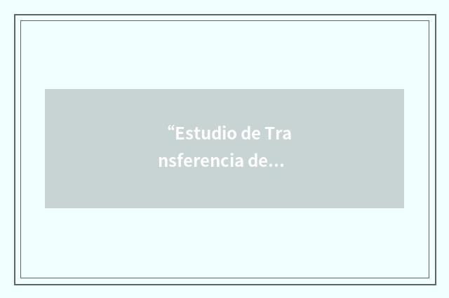 “Estudio de Transferencia de Precios”缩略