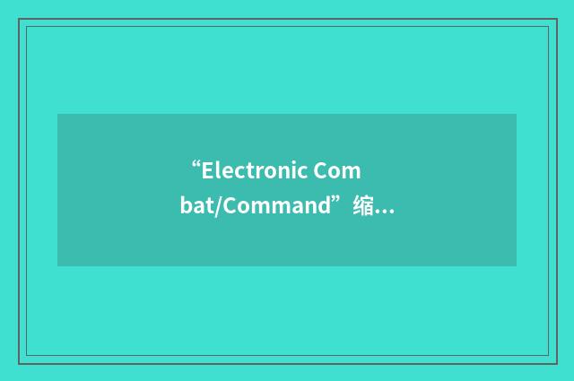 “Electronic Combat/Command”缩略