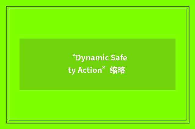 “Dynamic Safety Action”缩略
