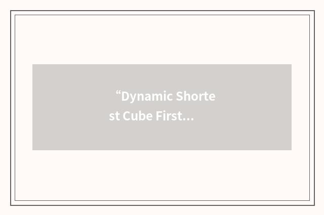 “Dynamic Shortest Cube First”缩略