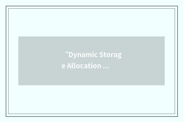 “Dynamic Storage Allocation Language”缩略