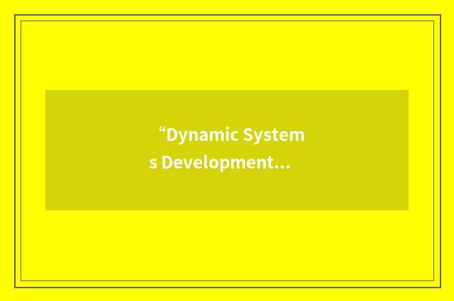 “Dynamic Systems Development Method”缩略