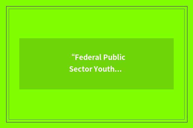 “Federal Public Sector Youth Internship Program”缩略