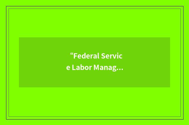 “Federal Service Labor Management Relations Statute”缩略