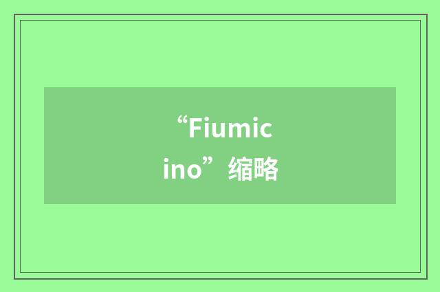 “Fiumicino”缩略