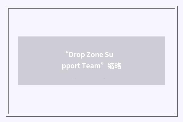 “Drop Zone Support Team”缩略