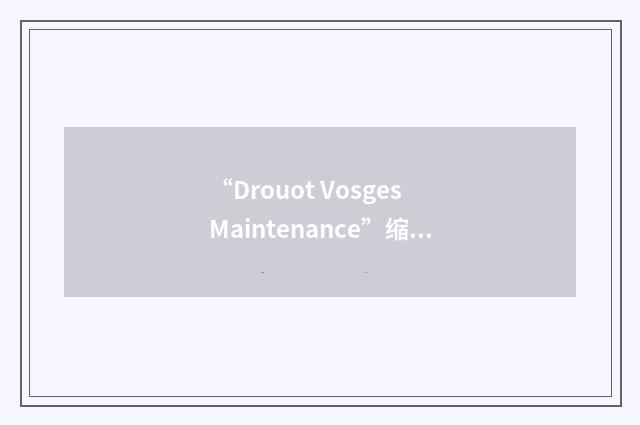 “Drouot Vosges Maintenance”缩略