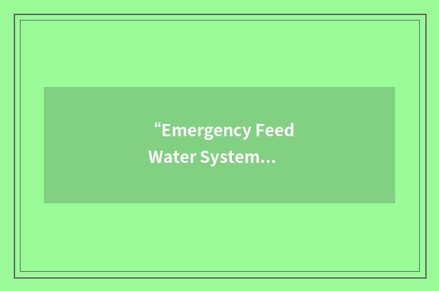 “Emergency Feed Water System”缩略
