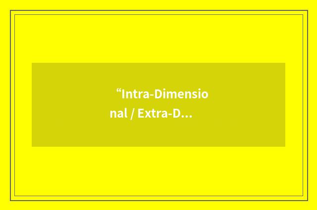 “Intra-Dimensional / Extra-Dimensional”缩略