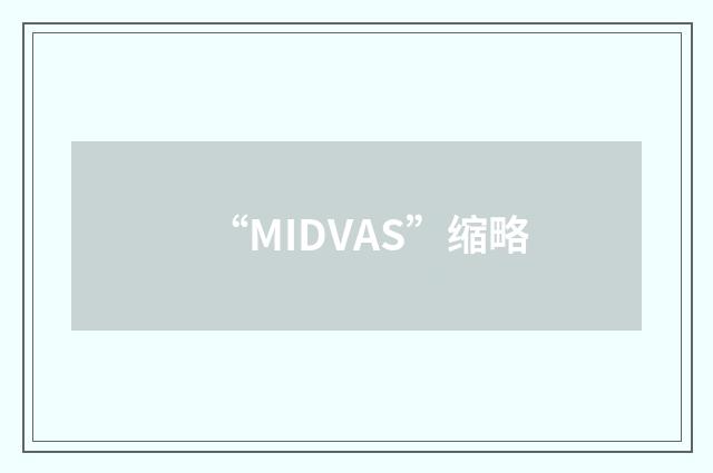“MIDVAS”缩略