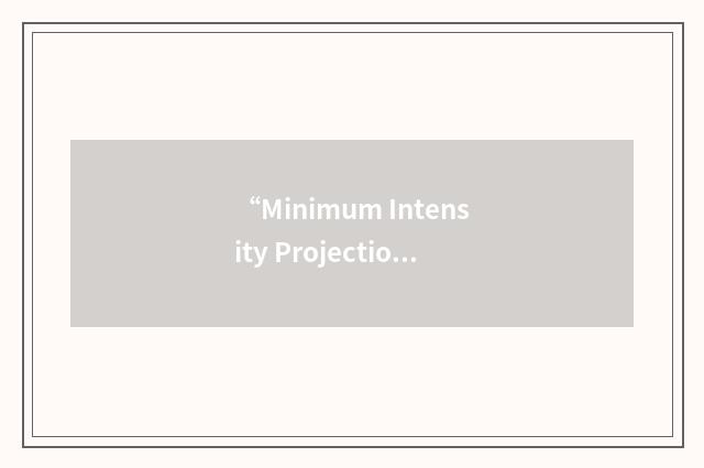 “Minimum Intensity Projection”缩略