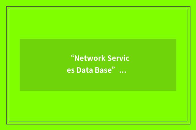 “Network Services Data Base”缩略