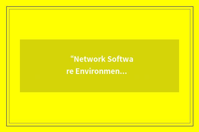 “Network Software Environment”缩略