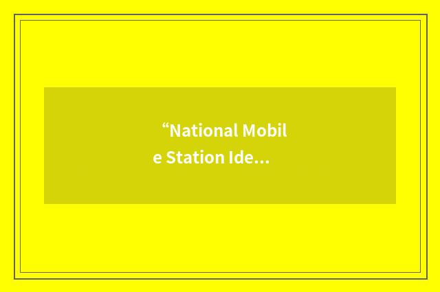 “National Mobile Station Identification”缩略