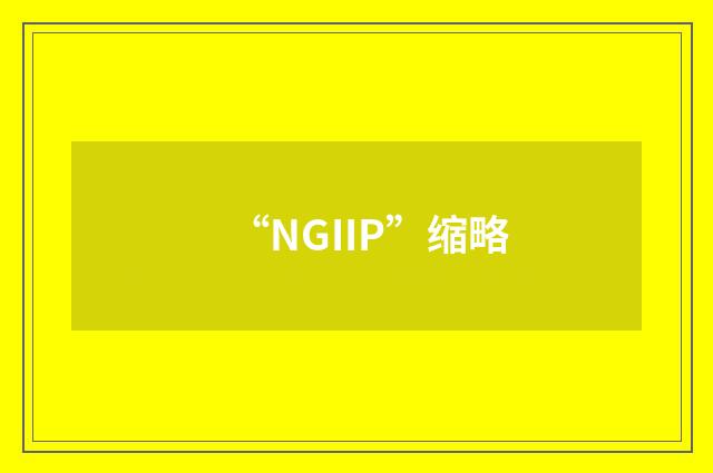 “NGIIP”缩略