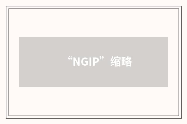 “NGIP”缩略
