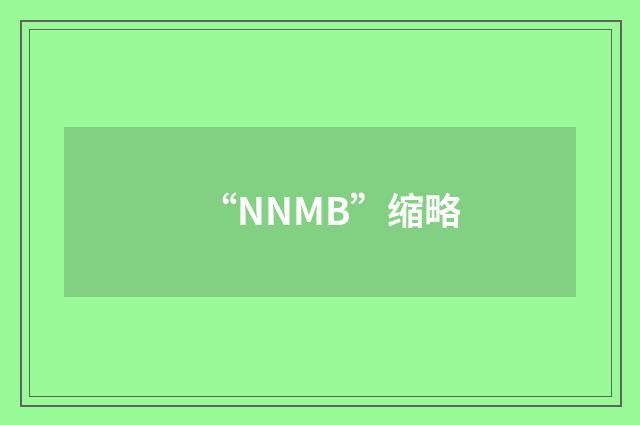 “NNMB”缩略