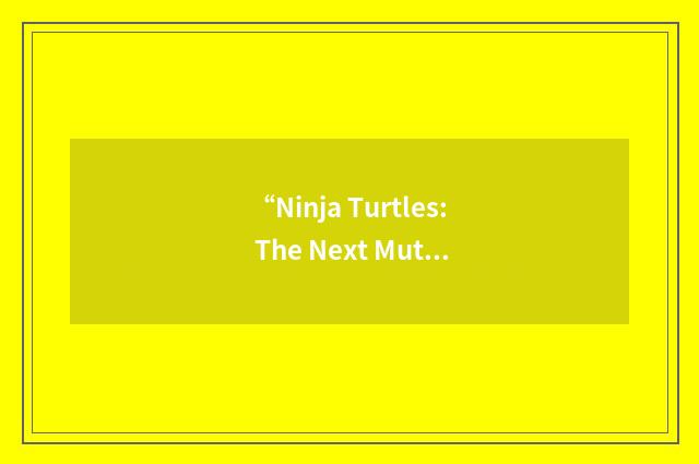 “Ninja Turtles: The Next Mutation”缩略