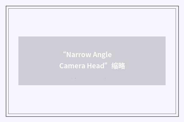 “Narrow Angle Camera Head”缩略