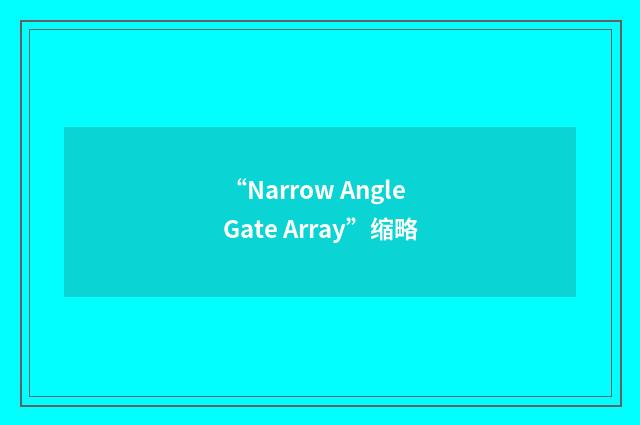“Narrow Angle Gate Array”缩略