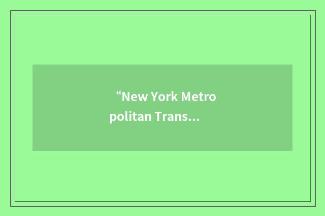 “New York Metropolitan Transit Authority”缩略