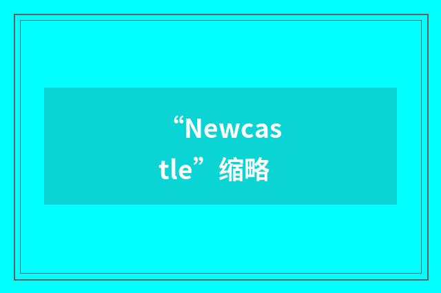 “Newcastle”缩略