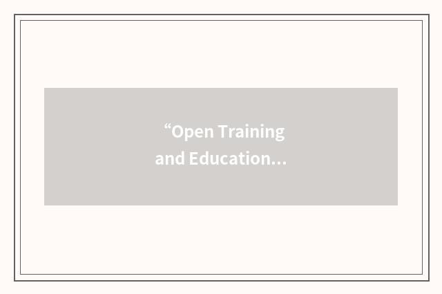 “Open Training and Education Network”缩略