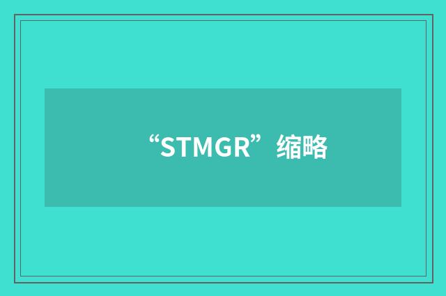 “STMGR”缩略