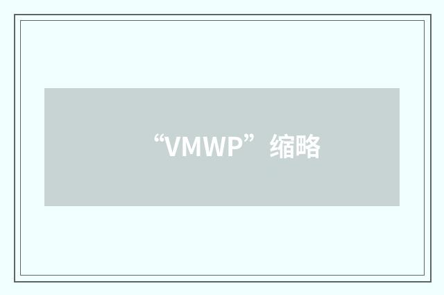“VMWP”缩略