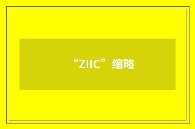 “ZIIC”缩略