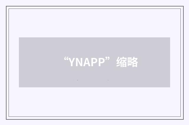 “YNAPP”缩略