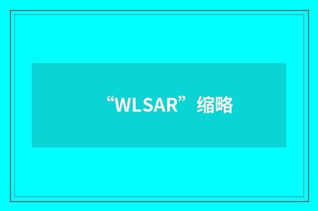 “WLSAR”缩略