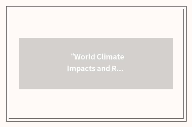 “World Climate Impacts and Response Programme”缩略