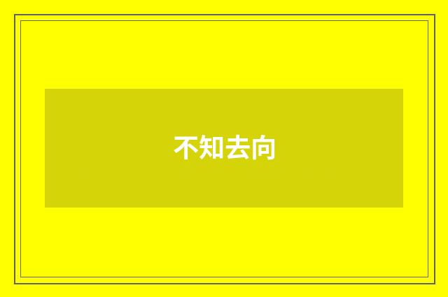 不知去向