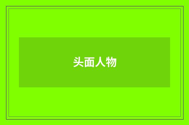 头面人物